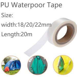 1 롤 20m 18mm/20mm/22mm 방수 솔기 씰링 테이프 용융 수리 테이프 핫멜트 PU 코팅 직물 야외 도구 의류 텐