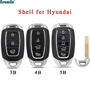 현대 엘란트라 투싼 I30 크레타 IX25 솔라리스 코나 산타페용 리모컨 키 쉘 케이스, 버튼 3 개, 4/5 개