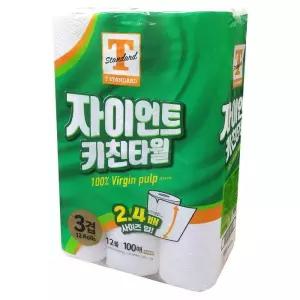TS 자이언트 키친타월 3겹 100매 x 12롤