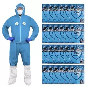 24벌 1박스 투피스작업복 청색 일회용 부직포작업복 방역복 분진복 방호복 방진복 농장 도장복 위생복 가운