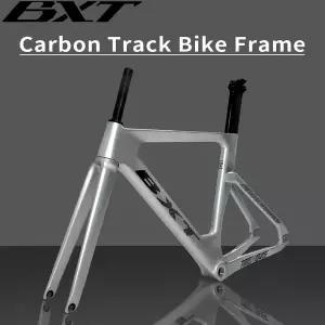 자전거프레임 BXT 탄소 트랙 프레임 BSA 섬유 레이싱 추적 자전거 세트 고정 기어 120x9mm 후면 테일 후크