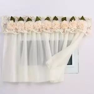 커튼 찍찍이 패브릭 가림막 30x30cm 가리개 커튼 주방 북유럽풍 인테리어 배전반 포인트 접착식 계량기