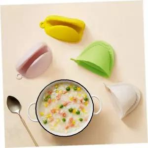 실리콘 손잡이 커버 파스텔 컬러 주방 조리 오븐 화상 방지 미끄럼 방지 그립 홀더