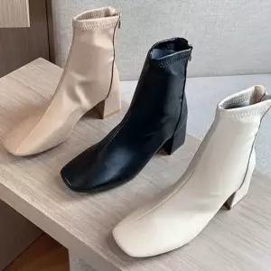 여성 미들힐 앵클부츠 삭스 컴포트부츠 C7089 부티힐 첼시부츠 앵클힐 레이스업워커