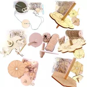 전통 도토리팽이 팽이만들기 그리기 모양7종 만들기교재 전통놀이 민속놀이 (대용량)