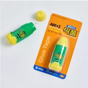 딱풀 풀테이프 8.4mmx8m 아모스 수정테이프식 양면테이프 테이프풀