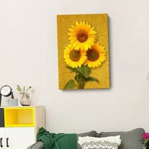 해바라기 캔버스 액자 돈들어오는 풍수 재물복 해바라기 그림 액자 황금 거실 벽장식 현관