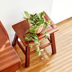 나무 사각 스툴 인테리어 작은 다용도 원목 사각 스툴 보조 사이드 테이블 받침대 받침 화분 소파 협탁