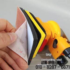 KOVAX 자동차 에어 샌더 연마기 사포 25 개 포함 공압 그라인더 도구 사각형 70x100mm 키트