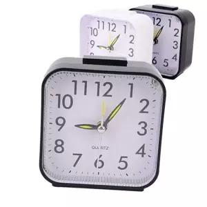 무소음 탁상 시계 심플 알람 무소음 탁상 시계 아날로그 스누즈 조명 침실