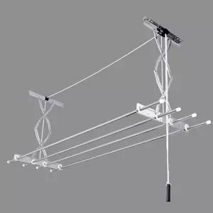 베란다 빨래 건조대 수동식 스테인리스 2단 천장 빨래 건조대 고정 리프트 튼튼한 고정식 실내 봉형 높이