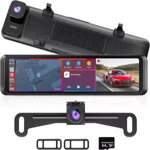 카플레이 및 안드로이드 오토가 탑재된 4K 후방 뷰 미러 카메라 11.26인치 스마트 터치 스크린 대시 캠