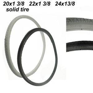 20 22 24인치 20X1 3/8 22X1 24X1 풍선없는 타이어 솔리드 수동 휠체어 뒷바퀴 액세서리