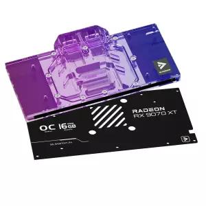 사파이어 라데온 RX 9070 XT 나이트로+ 풀 커버 GPU 워터블랙용 바로우 워터 블록 고부하 게임용 수냉식