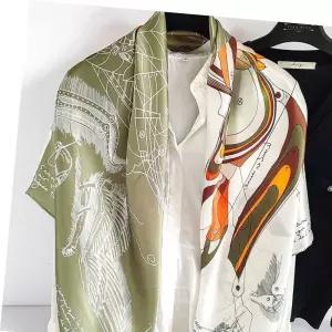 가을머플러 아레니아 실크 스카프 롱 머플러 엄마 여자 간절기 여름 사각 대형 여성 중년 가을 K1453