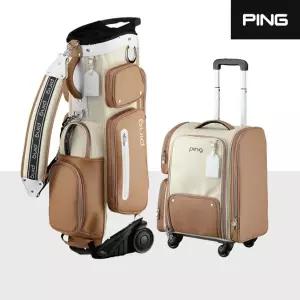 [킹골프]핑 롤링 EV 바퀴형/휠 보스턴백 캐디백 세트[여성용][2COLORS]