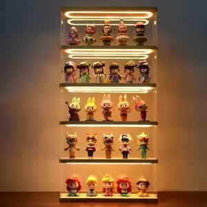 피규어 장식장 진열장 수납장 쇼케이스 전시장  아크릴 LED 조명 장난감 자동차 모델 백라이트 진열 케이스