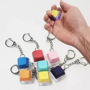 우 파스텔 led 불빛1단 키캡키링 딸깍이 손장난감 클리커 가방고리 똑딱이 키홀더 팬시 악세사리 우정키링 어린이날선물 기념품 소품샵