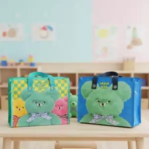 핑크풋 와사비베어 타포린 쇼핑백 여행 보조 방수백 타포린백 장바구니 학용품가방 (소)