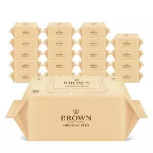 브라운 물티슈 아기물티슈 오리지널 플러스 80매 캡 10+10팩