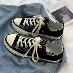 여성 무지퍼셀스니커즈 패션단화 여자 캔버스화 4컬러 XuI7+1omt