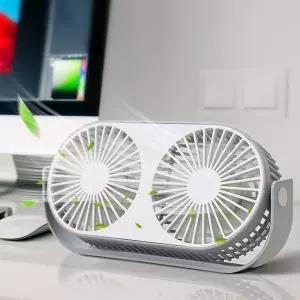 AQ-20 탁상용 듀얼선풍기 usb 미니 선풍기 무소음 kc인증