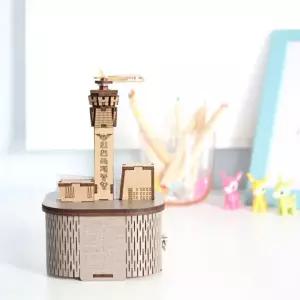 영공방 오르골만들기 DIY 회전 우드 오르골 인천 국제공항 (YM957)