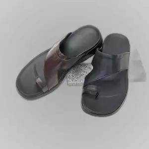 08호 남성쪼리 가죽 쿠션감 고급형 샌들 조리 창 2중 슬리퍼 국내생산