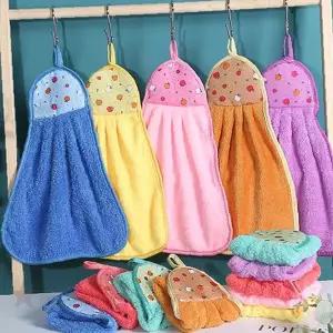 주방용 벽부착 손수건 면소재 속건 타월 과일무늬 귀여운 디자인 걸이형 행주