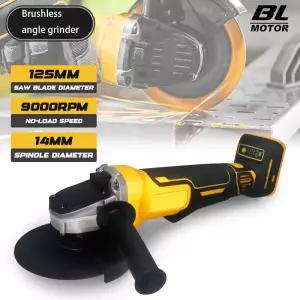 125mm 무선 브러시리스 앵글 그라인더 9000RPM 20V 리튬 배터리 절단 연마 공구 (디월트 헤비듀티 건축