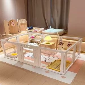 애견 철제 펜스 케이지 휀스 공간분리 조립식 야외 실내