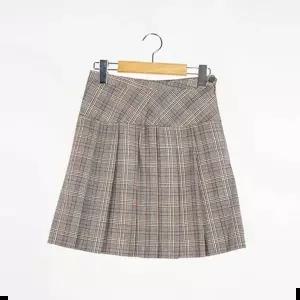 교복치마 TBZ 교복몰 브라운 잔체크 그레이 주름 치마 (숭의여고)