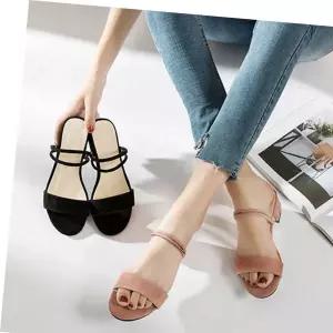 여름샌들뮬 여자 비치 신발 뮬슬리퍼 샌들 여름 원피스 슈즈 코디