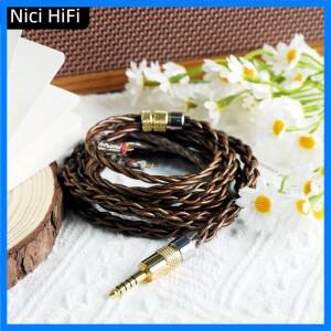 Nici HiFi-40 인이어 헤드폰 업그레이드 케이블 0.78 2핀/mmcx/ie900/HD800에서 4.4mm/4핀 XLR로 SR5 Delci
