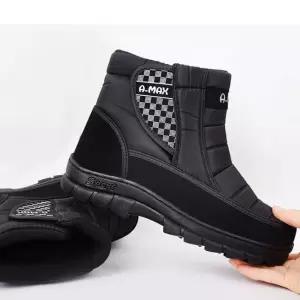 겨울 패딩 방한 털신발 부츠 남성용 블랙 보드슈즈 ZEz6+7Crj