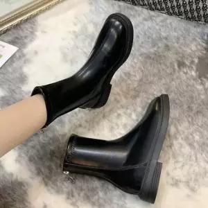 [에이치플러스몰]여성 겨울 방한 보온 고급 정장 구두 발목 앵클 부츠 여성용방한화