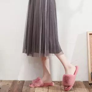 여성 보들 슬리퍼 겨울 실내화 사무실 학교 캐주얼 Yam3+4bcq