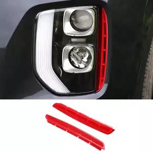 호환 모던 팰리세이드 2023 2024 탄소 섬유 자동차 전면 안개등 램프 눈썹 커버 트림 안개등 눈꺼풀 몰딩