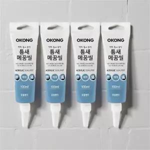 욕조 금 보수 화장실 깨진 타일 복원 퍼티 메꾸미 들뜸 본드 보수제 100ml 4개