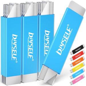 [미국배송] DIYSELF 박스 커터 12팩 커터 접이식 싱글 엣지 면도날이 있는 나이프 유틸리티 나이프 올 메탈 쉘 패키지 박스 종이용 레터 오프너