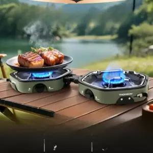 소형 2구 가스렌지 접이식 버너 부르스타 톰슨