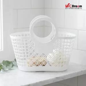 [티처스]빅드림 시장놀이 체험학습 구디백 미니 장바구니 화이트 파스텔 젤리백