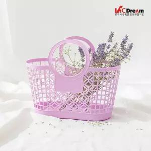 [티처스]빅드림 시장놀이 체험학습 구디백 미니 장바구니 연보라 파스텔 젤리백