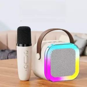미니노래방기계 세트 반주기 차량용 이동식 가정용 무선 주변광 미니 홈파티 듀얼 휴대용