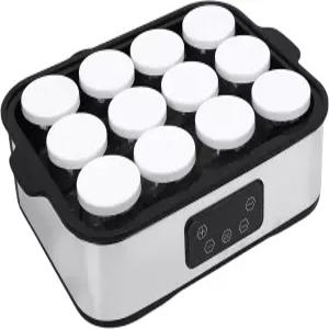 온도와 시간을 조절할 수 있는 DIYdeg 프로바이오틱 요거트 메이커 자동 디지털 그릭 머신 가정용 유리병