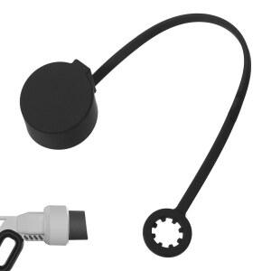 Zelphvt 실리콘 전기차 충전기 플러그 커버, 조절 가능한 지퍼 타이 J1772 교체용 충전 포트 엔드 캡 방진 및 방수 보호 J1772용