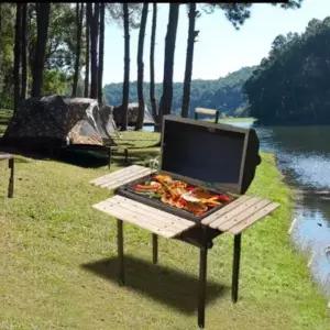 훈제 통 그릴 바베큐 캠핑용 화로대