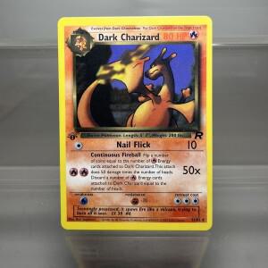PKM 호일 카드 팀 로켓 Dark Blastoise Dragonite Charizard 1st Edition 1996 싱글 게임 컬렉션 PTCG 프록