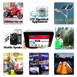 18650 24v 120A 리튬 이온 배터리 전기 자동차 팩 21V- 35Ah 내장 BMS 고전류