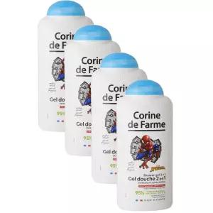 Corine de Farme Shower Gel 2 in 1 코린드팜 스파이더맨 키즈 샤워 젤 바디 워시 300ml 4팩